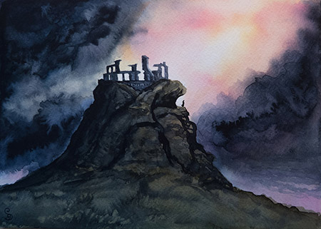 Literature illustration in watercolor, A5 - The Lord of the Rings / Tolkien (2020)